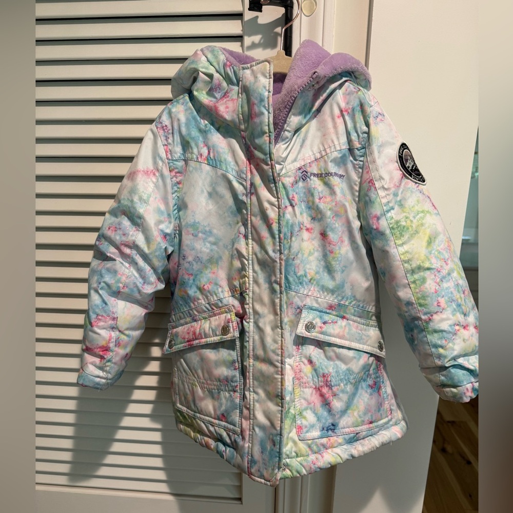 Free Country Kids Pastel Tie-Dye Puffer Jacket/Winter Coat